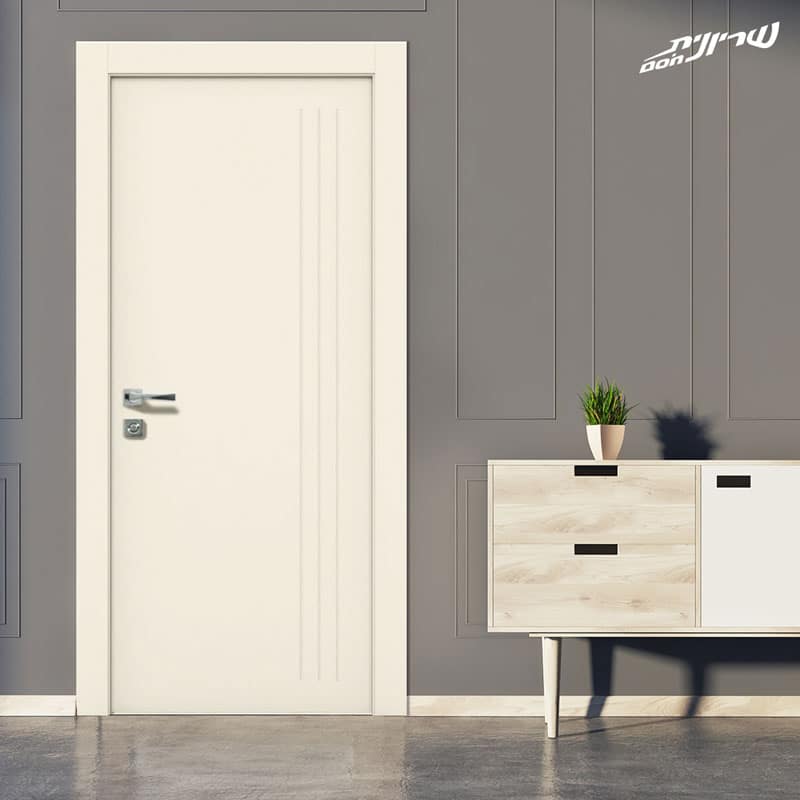 InHouse 203 - מדגם 203 שקעים דקורטיביים לאורך בגוון שמנת